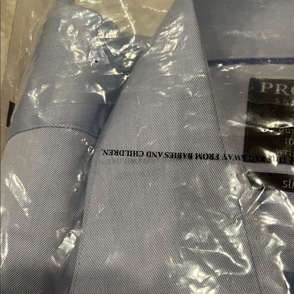 Men’s Dress Shirt. Blue, slim fit. 16 collar. Brand new. - Picture 4 of 4